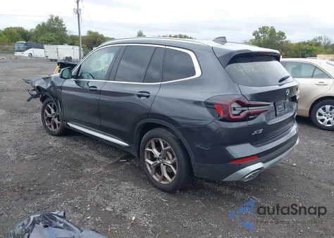2022 BMW X3 xDrive30I z USA, uszkodzony, nr VIN 5UX53DP0XN9J20450